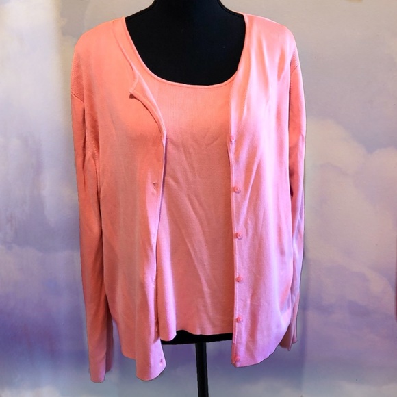 LOFT Sweaters - 100% Silk Cardigan and Tank